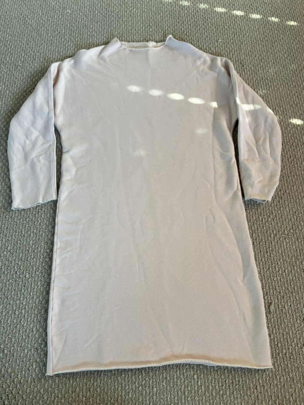 Frank & Eileen Pale Blush Pink Large Izzie Sweatshirt Party Dress